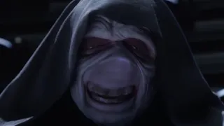 Yoda vs Emperor Palpatine but only Palpatine's weird noises