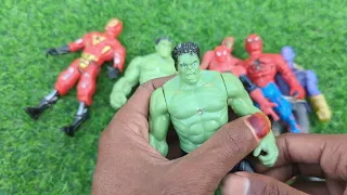 Membersihkan Mainan Spiderman Hulk Ironman Captain America Thanos Thor Batman Superman Ultraman  # 3