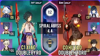 C1 Xiao Double Pyro & C0 Hu Tao Double Hydro | Spiral Abyss 4.4 Floor 12 - 9 Stars | Genshin Impact