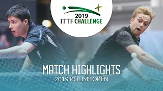 Benedek Olah vs Marek Badowksi | 2019 ITTF Polish Open Highlights (R32)