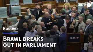 Brawl breaks out in Kosovo parliament | AFP