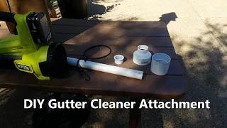 Gutter Cleaning with Blower Attachment