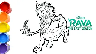 🔴 How to draw Sisu the Water Dragon of Raya Disney | Raya and the last Dragon
