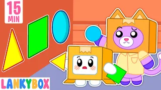 Don't Choose the Wrong Shape at Pyramid! - Geometric Shape Challenge | LankyBox Channel Kids Cartoon