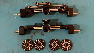 $78 (BDX RC) complete black brass portal axles!! SCX24, kids blue bronco.