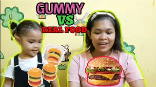 GUMMY FOOD vs REAL FOOD Challenge || Funny Food Challenges