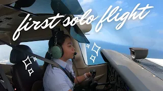 FIRST SOLO FLIGHT |  Alpha Aviation Group | C-172 | GoPro MAX 360 | Philippines — Erika Dayanghirang