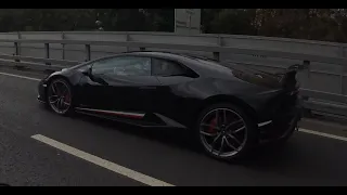 Ламба спалила бензин:) Lamborghini SV vs Honda cbr1000rr.(4к)