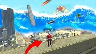 Surviving TSUNAMI As The Worlds SMALLEST MAN In GTA 5..