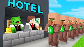 JJ and Mikey Opened HOTEL in Minecraft - Maizen