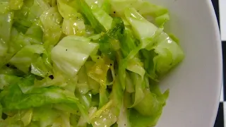 Tasty Buttered Cabbage In 5 Minutes.