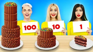 100 СЛОЕВ ШОКОЛАДНОЙ ЕДЫ ЧЕЛЛЕНДЖ | Вкусная войны с шоколадом на 24 ЧАСА от RATATA