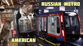 MOSCOW METRO 🚇🇷🇺Лучшее метро в мире! Сравним русское и американское метро