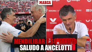Mendilibar y su tardío saludo a Ancelotti: "Me había engorilado con el himno" I MARCA
