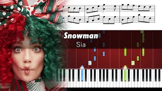 Sia - Snowman - Piano Tutorial with Sheet Music