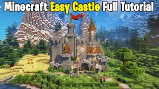 Minecraft: How to Build a Easy Medieval Castle | Tutorial