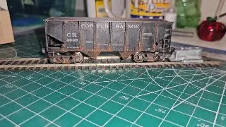 Weather an HO Scale Copper Range 2 Bay Hopper by Accurail