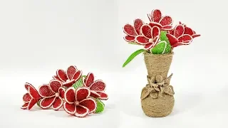 DIY Jute Flower Vase | Burlap Flower Making Idea | Crafts Junction