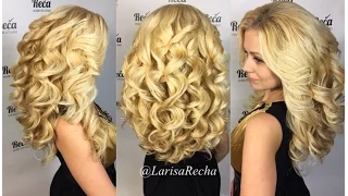 Large curls. Крупные локоны. Лариса Реча.