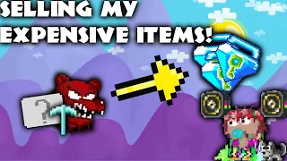 SELLING ALL MY EXPENSIVE ITEMS PART 1! || Growtopia