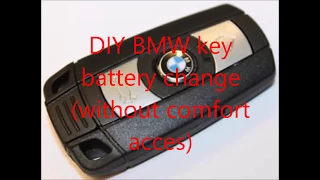 BMW key battery replacement (without comfort acces) / how to change battery / E90 key fob DIY