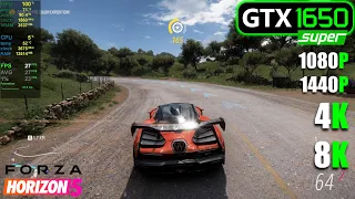 GTX 1650 Super | Forza Horizon 5 - 1080p, 1440p, 4K, 8K - High & Ultra