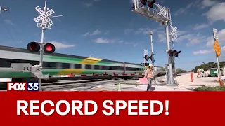 Brightline train reaches new speed