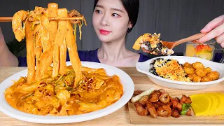 ASMR MUKBANG | Spicy and Creamy Mala Rose Tteokbokki & Makchang & Fish Roe Rice & Fried Potatoes