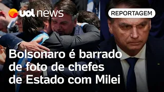 Bolsonaro é barrado ao tentar aparecer em foto de chefes de Estado com Milei