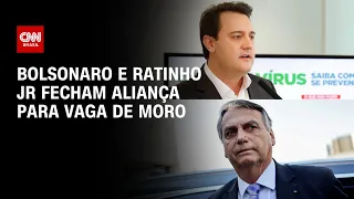 Bolsonaro e Ratinho Jr fecham aliança para vaga de Moro | CNN PRIME TIME