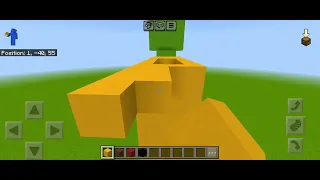 I built another statue named (Banana Kid) in Minecraft MAIZEN