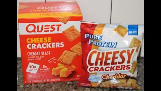 Quest Cheese Crackers vs Pure Protein Cheesy Crackers: Blind Taste Test
