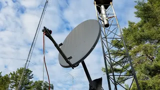 Receiving 10 GHz EME with a small  dish and LNB