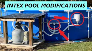 Intex Pool Ultimate setup 1.5 inch Conversion & Hayward skimmer Installation part 3 Modifications