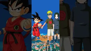 Goku vs Naruto and Sasuke