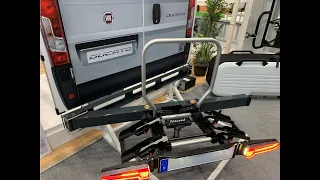 NEU! Schwenkbarer Heckträger für Kastenwagen - minnid am Caravan Salon 2021