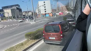 Поездка на автобусе по Братиславе, Словакия/Bus ride in Bratislava, Slovakia