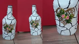 BELISSIMA  GARRAFA DECORADA. VOCÊ NEM VAI ACREDITAR DO QUE É FEITO. CONFIRA