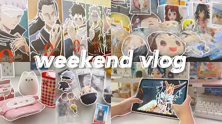 weekend vlog 🎞 watching jjk 0 movie, anime figure shopping, playing genshin ft. kawaii therapy