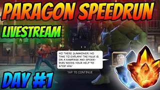 LIVE! | Day 1 New Account Challenge (Paragon Speedrun) | Marvel Contest of Champions