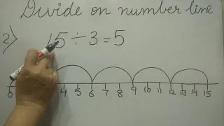 Let's learn "How  to divide on number line".