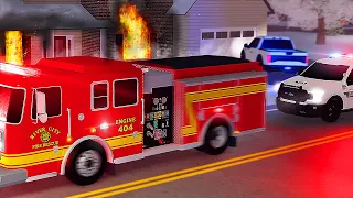 We Stole A FIRE ENGINE From an ACTIVE SCENE! - ERLC Liberty County