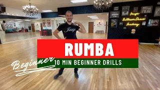 10 Min Beginner Core Dance Workout | Rumba Basics