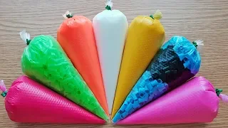 Making Slime Piping Bags Satisfying Crunchy Slime #96