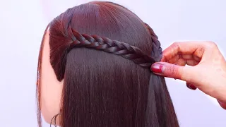 Easy Elegant hairstyle -New Waterfall hairstyle | hairstyle for party | hairstyles 2024