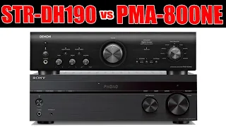 Sony STR DH190  vs Denon PMA-800NE Comparison with KEF LS50M [Blind Test]