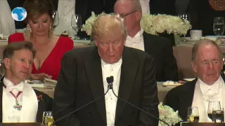 Trump and Hillary attend Alfred E. Smith Memorial Foundation Dinner