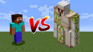 herobrine vs iron golem