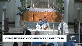 AROUND THE NATION: Congregation confronts armed teen