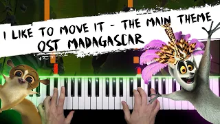 I Like To Move It - The Main Theme (OST Madagascar) 🔹 НОТЫ + MIDI / Piano cover by musicman